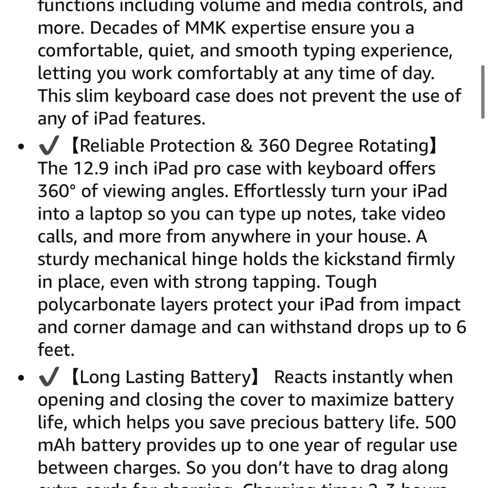 MMK Magic 360°Rotatable&Swivel Keyboard with Trackpad - Picture 10 of 10